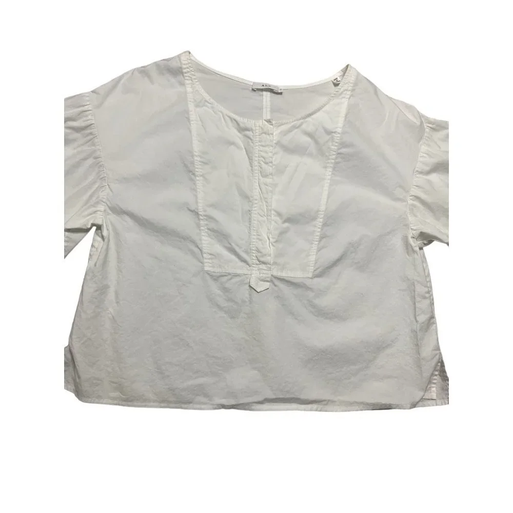 A.L.C. Kyrie White Cotton Top-sz 10 - Picture 11 of 12